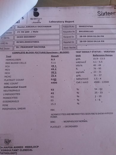 Laborotary report