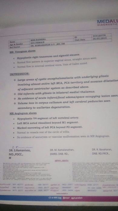 Mri Scan report 2nd page