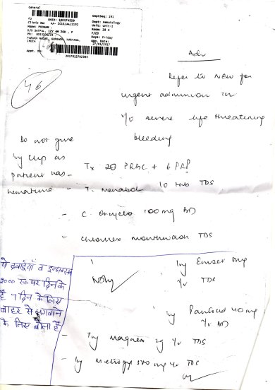 Latest admission reprort