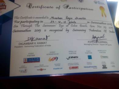 Swimming Certificate