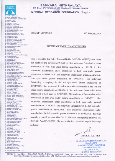 Doctor's Letter
