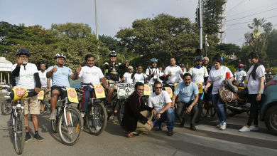 Peace Bycycle Rally - Bangalore .