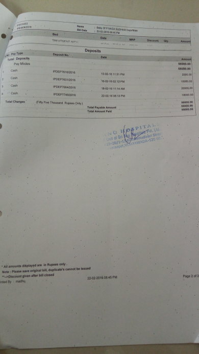 Total bills from baby birth Above2L we spend on bills