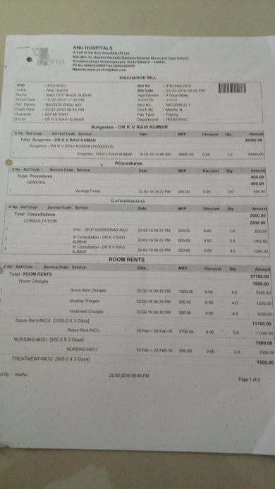 Bills from birth of baby - 2