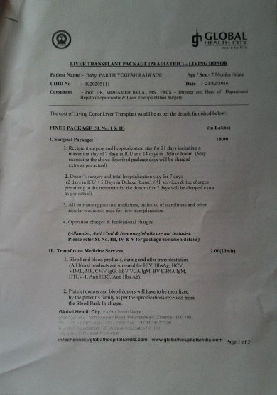 Liver Transplant Surgery Estimate 1-3