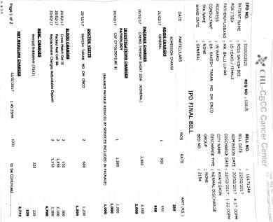 Hospital bill