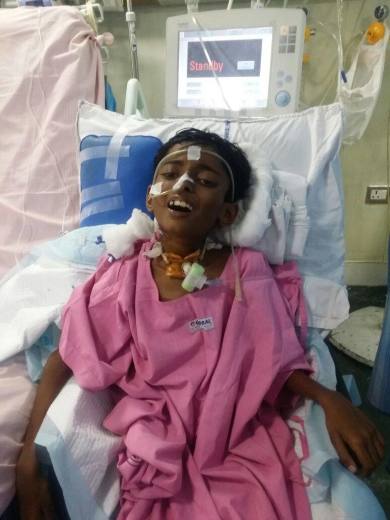 Mithilesh after surgery