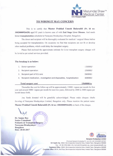 Estimation Letter