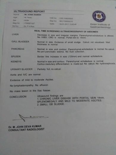 Ultrasound report
