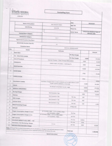 ESTIMATE FOR NEXT 10 DAYS