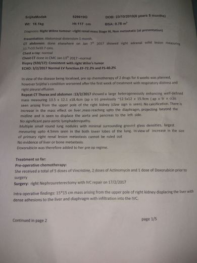 Post operative chemotherapy protocol