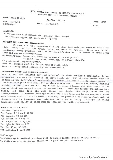 AIIMS Discharge summary