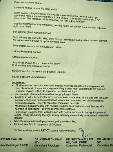 Diagnostic and hospital reports