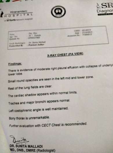 Diagnostic and hospital reports