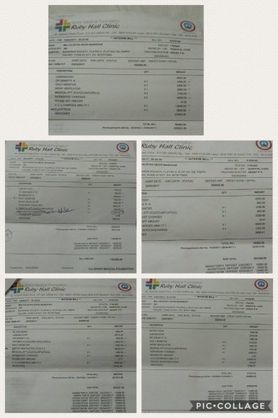 Medical expenses for the surgery and hospital bills