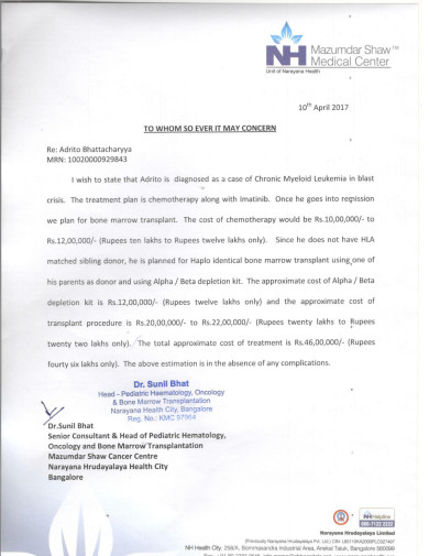 Estimation letter