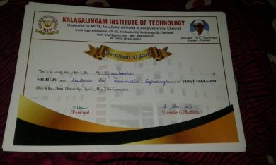 Certificate of Merit, Ms M. Vijayalakshmi