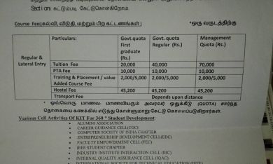 Fee structure