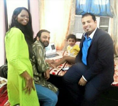 With Lakshmi Agarwal & Family .
