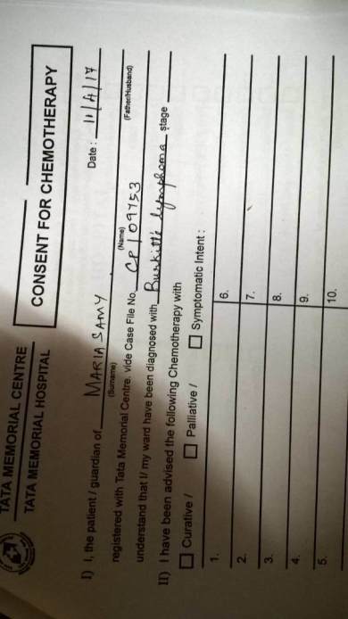 Chemotherapy Consent Letter