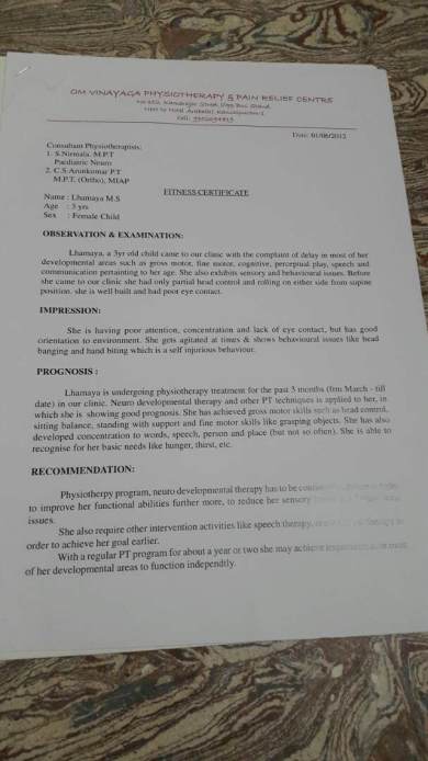 Fitness certificate