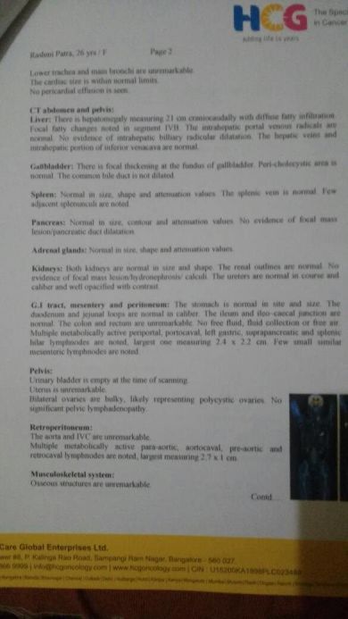 Documents from the hospital