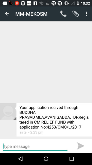 Applied for CM Relief Fund