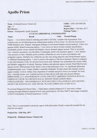 CT Angiography Report