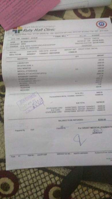 Ruby Hospital Bill