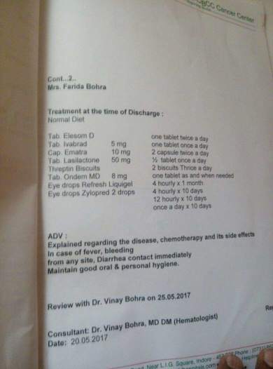 After discharge treatment
