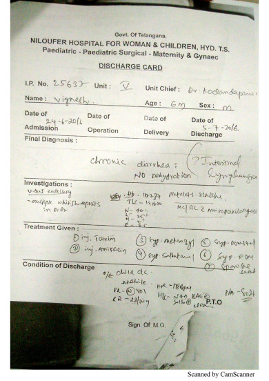 Discharge Summary Nilofour Hospital