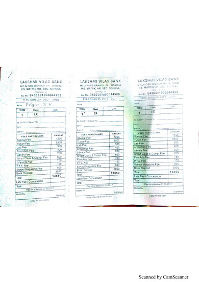 Fee Challan