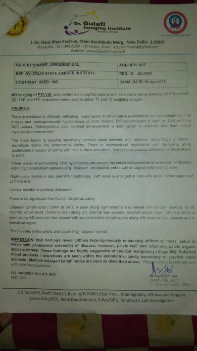Cancer report 1 of 2