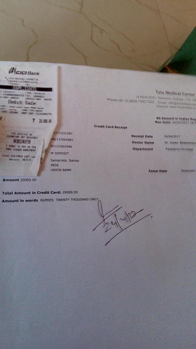 Some of hospital bill