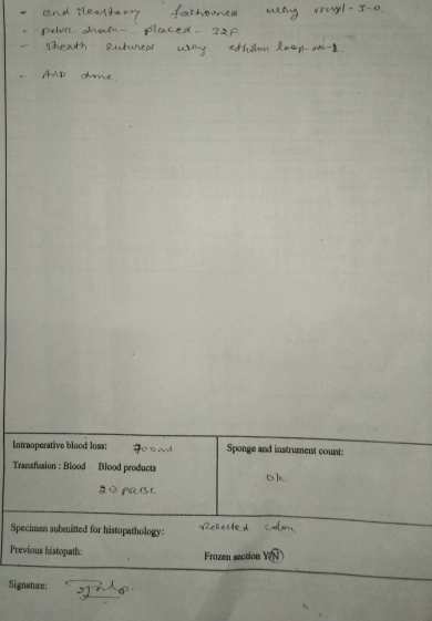 Medical Record - 24 - 5th Hospital Admission - Operation Note - 2