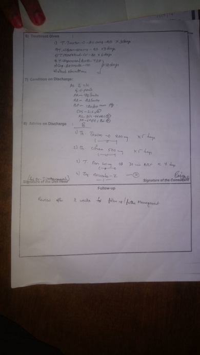 Details about Previous treatment done - 2