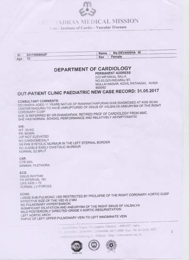 Medical Report Page -1