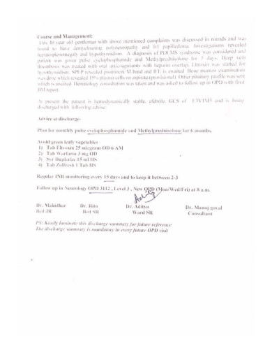 Medical documents of Harpal Singh