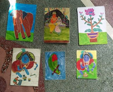 You can see her skill increase drastically from painting to painting