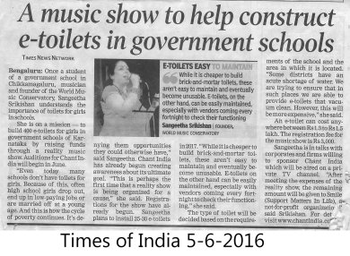 Article about Smile Swachalaya in TOI