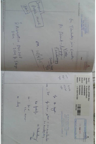 At the time of Heart Surgery findings report
