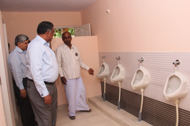 Completed swachalayas at Sri Sharadha school,Tippasandra Village