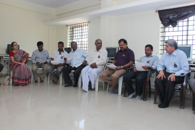 Meeting at Sri Sharadha school,Tippasandra Village