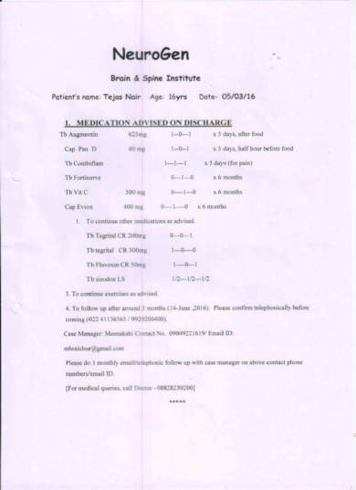 Page 1 - NRRT Treatement Details