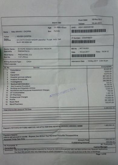 Hospital Bill