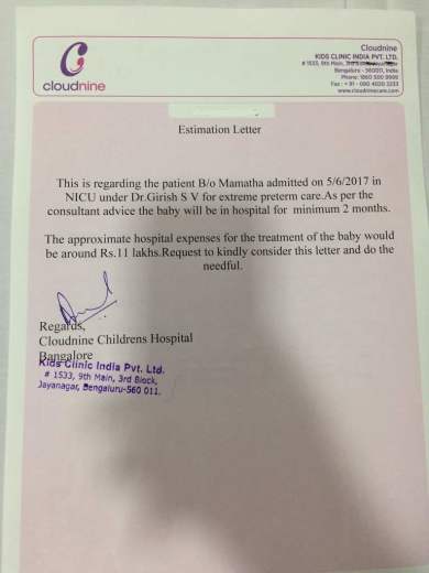 Estimation letter