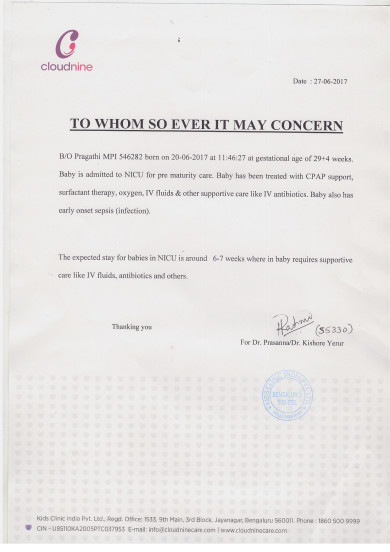 Estimation letter