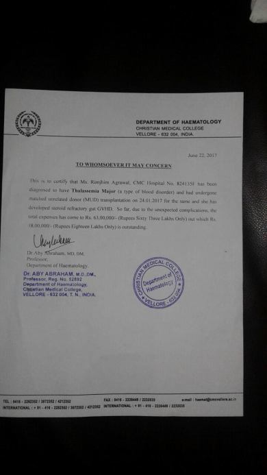 Hospital Letter