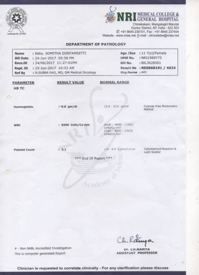 recent test reports