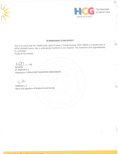 Estimation letter